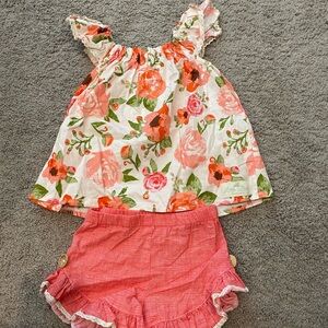 Little bird clothing co.Floral Ruffle Top and Shorts Set for Kids